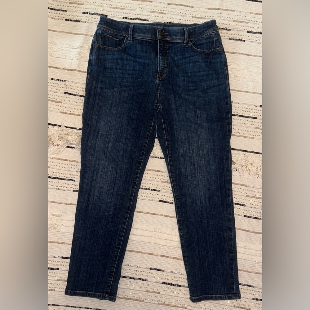 Chico’s So Slimming Girlfriend Crop Jeans Size 1